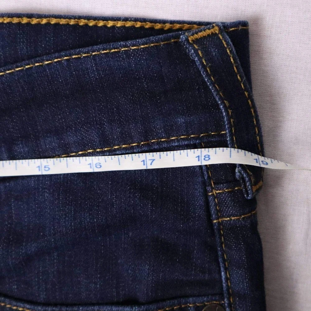 True Religion Vinny Jeans Mens 38 Indigo Blue Slim Straight Made in USA Stretch - Picture 6 of 8